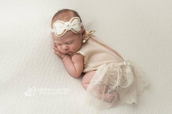 Bow Romper Set - Chic Crystals