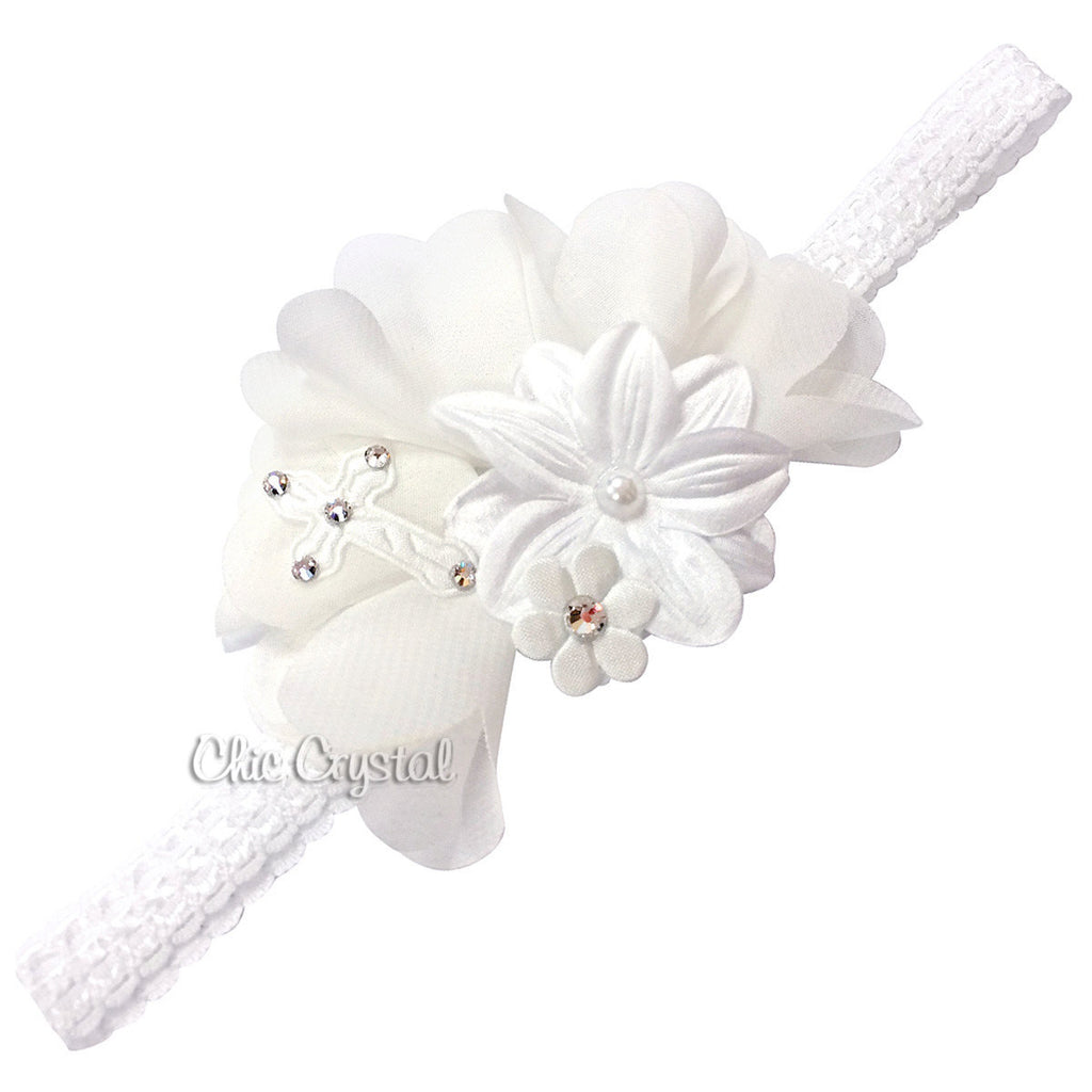 Christening Headband - Chic Crystals