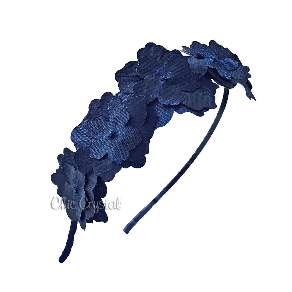 Chiffon Flower Headband - Chic Crystals