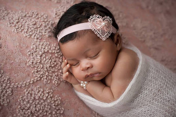 Lace Heart Headband - Chic Crystals