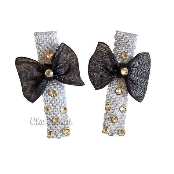 Bow Clip Set - Chic Crystals