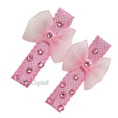 Bow Clip Set - Chic Crystals