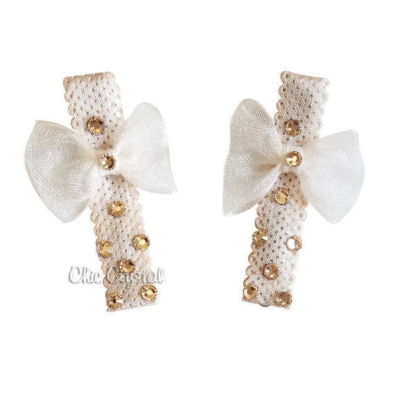 Bow Clip Set - Chic Crystals
