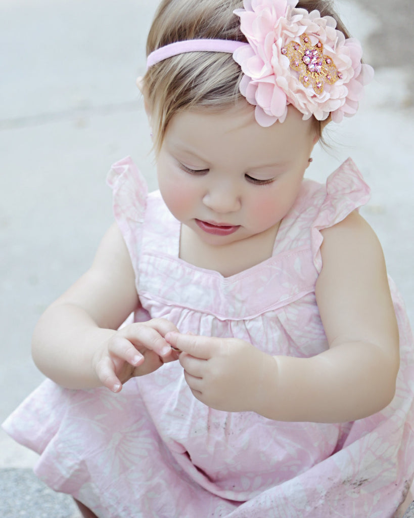 Swarovski Soft Pink Headband - Chic Crystals
