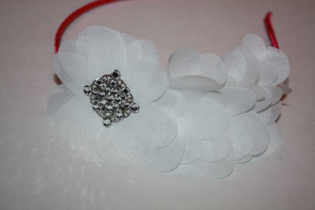 Flower Hard Headband - Chic Crystals