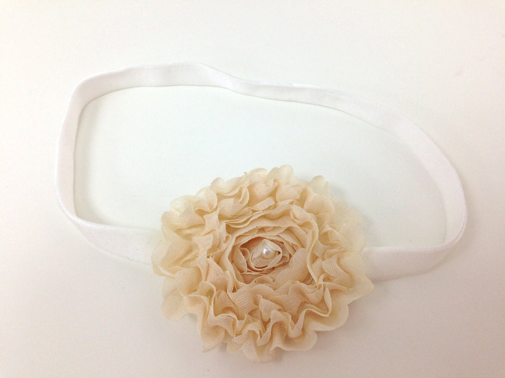 Ruffled Fabric Headband - Chic Crystals