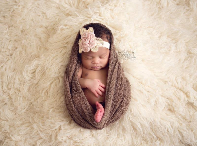 Rosette Flower Band - Chic Crystals