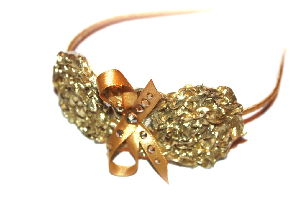 Gold Metallic Flower - Chic Crystals