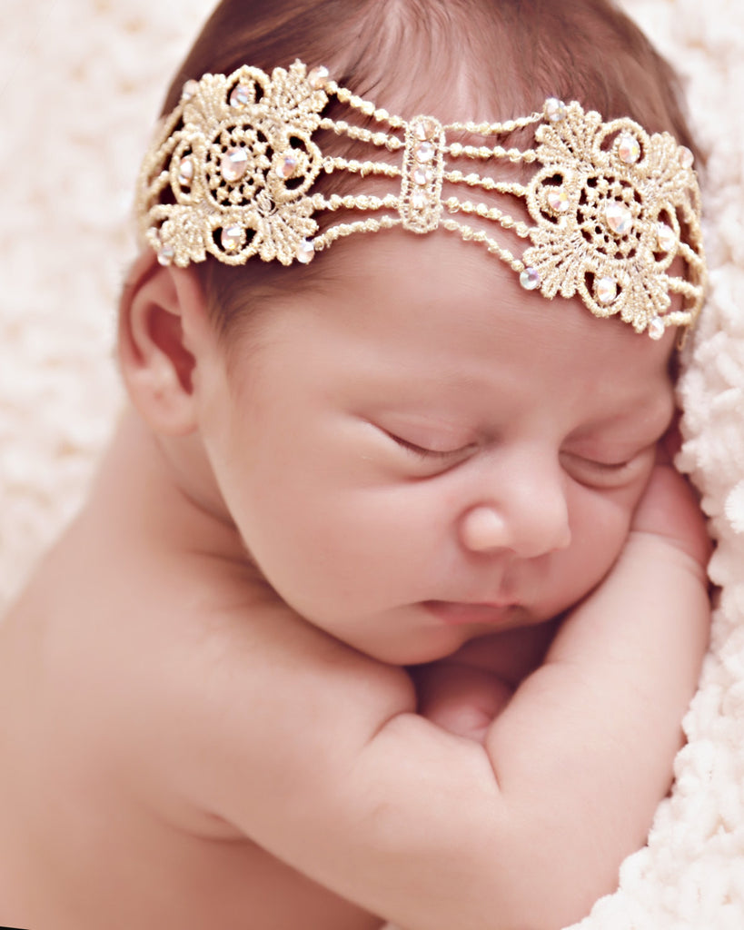 Lace Head Wrap - Chic Crystals