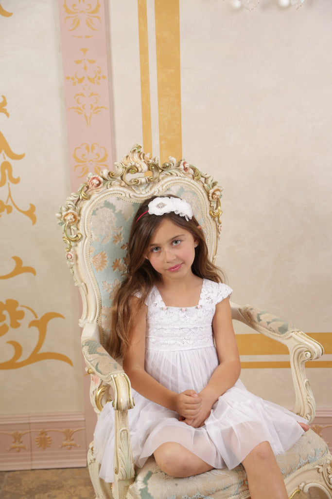 Flower Hard Headband - Chic Crystals