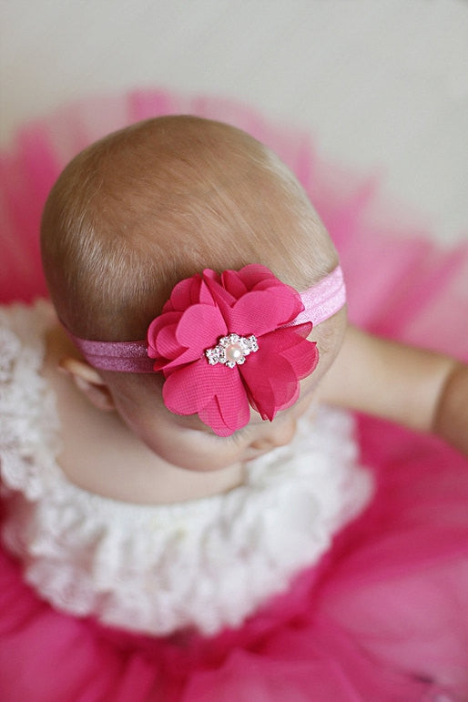 Flower Headband - Chic Crystals