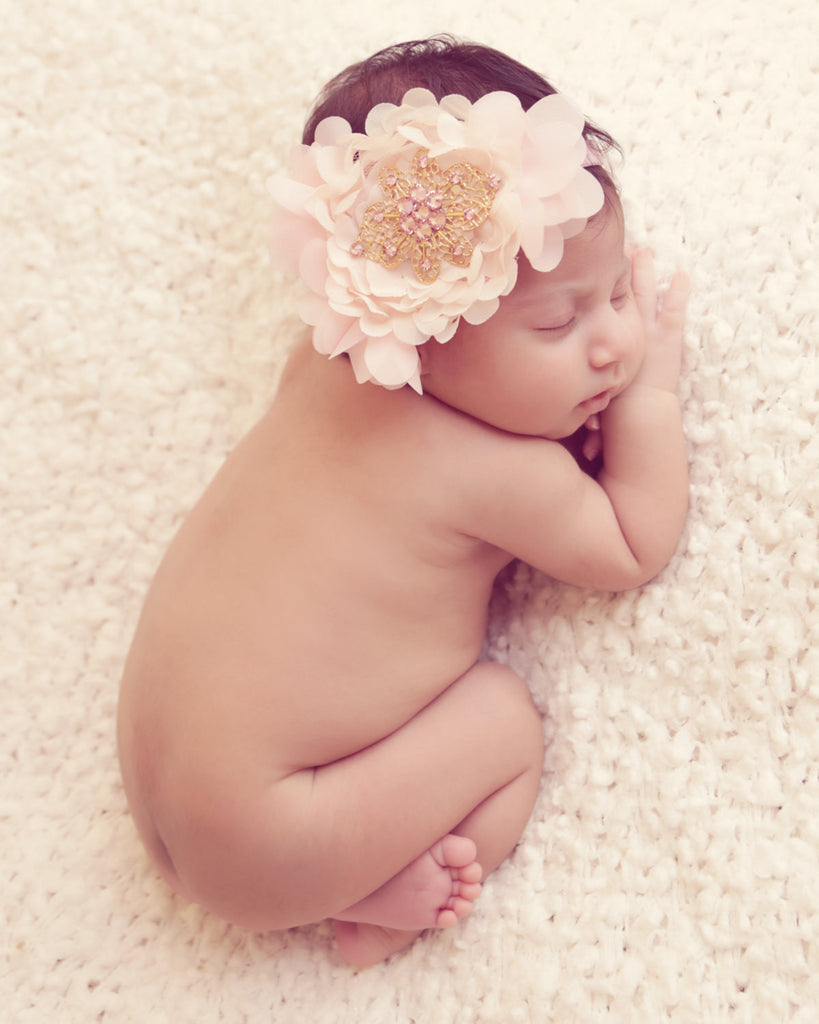 Swarovski Soft Pink Headband - Chic Crystals