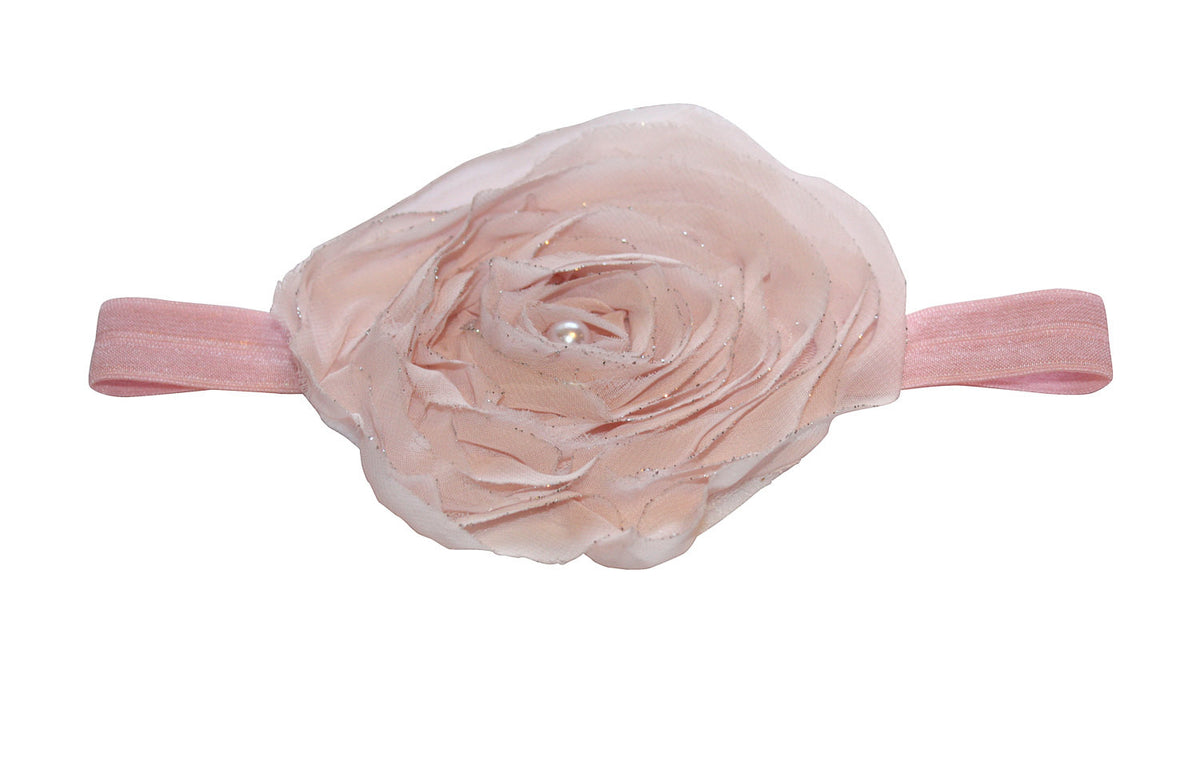 Gray Chiffon Headband - Chic Crystals