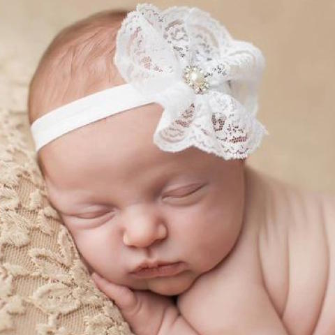 Pearl Lace Headband - Chic Crystals
