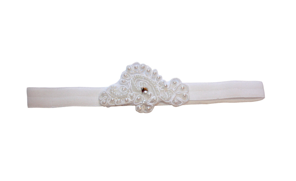 White Pearl Headband - Chic Crystals