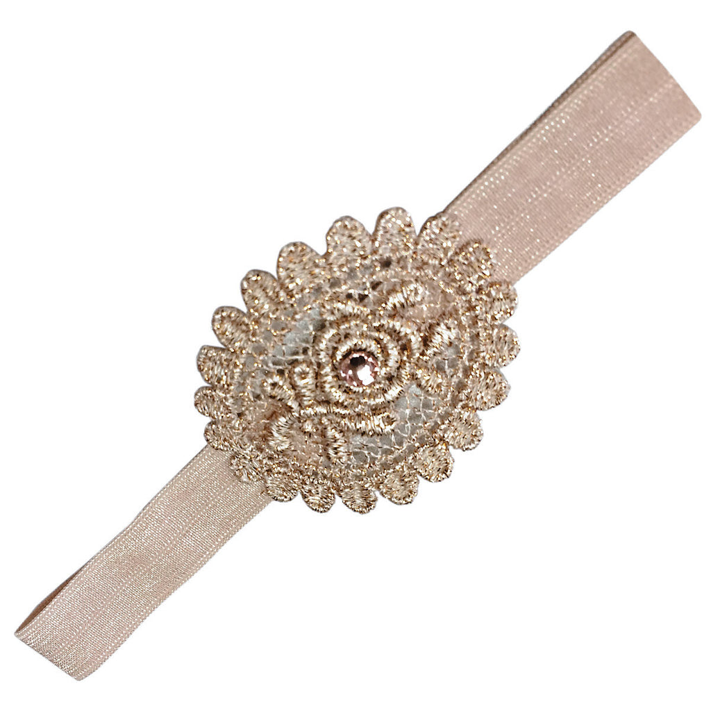 Rose Vintage Headband - Chic Crystals