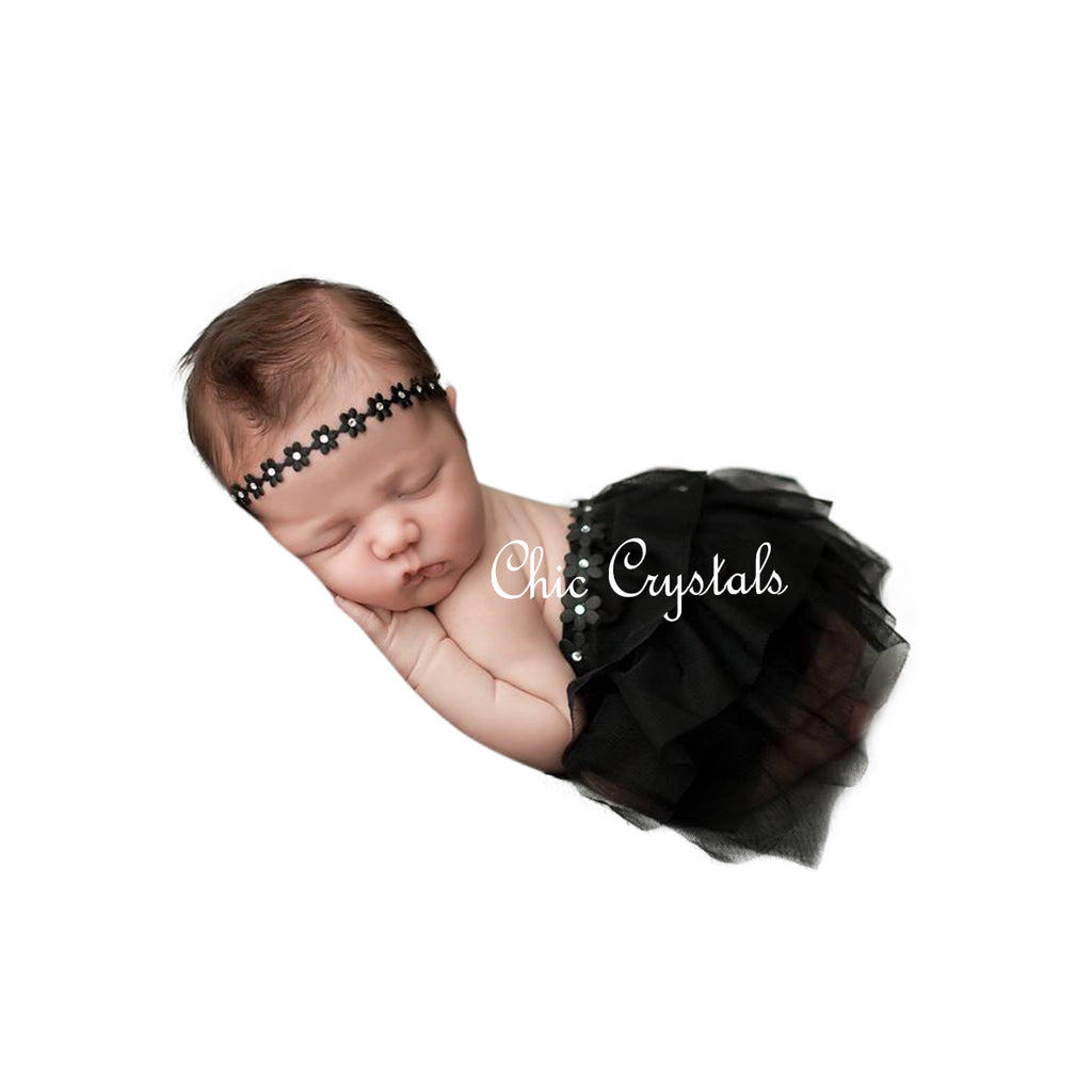 Black Tutu Set - Chic Crystals