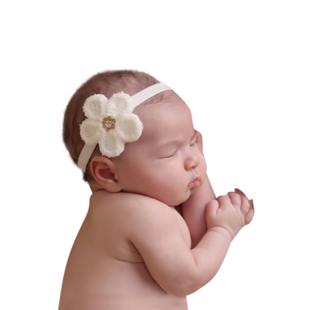 Ivory Flower Headband - Chic Crystals