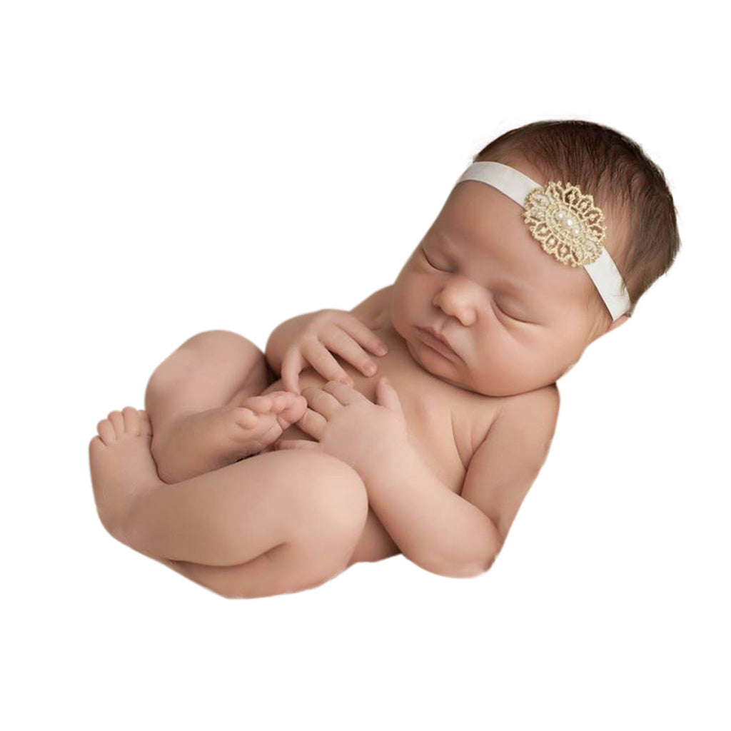 Gold Lace Headband - Chic Crystals