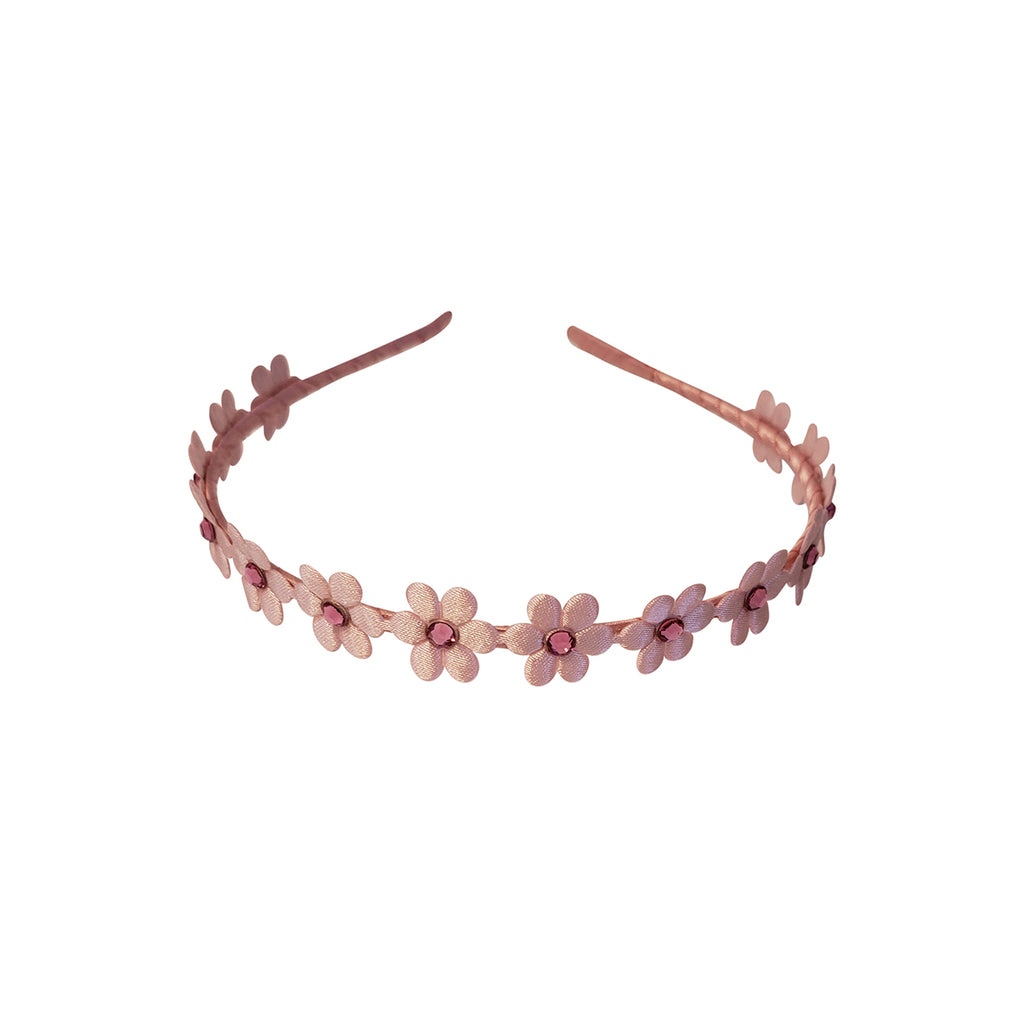 Flower Hard Headband - Chic Crystals