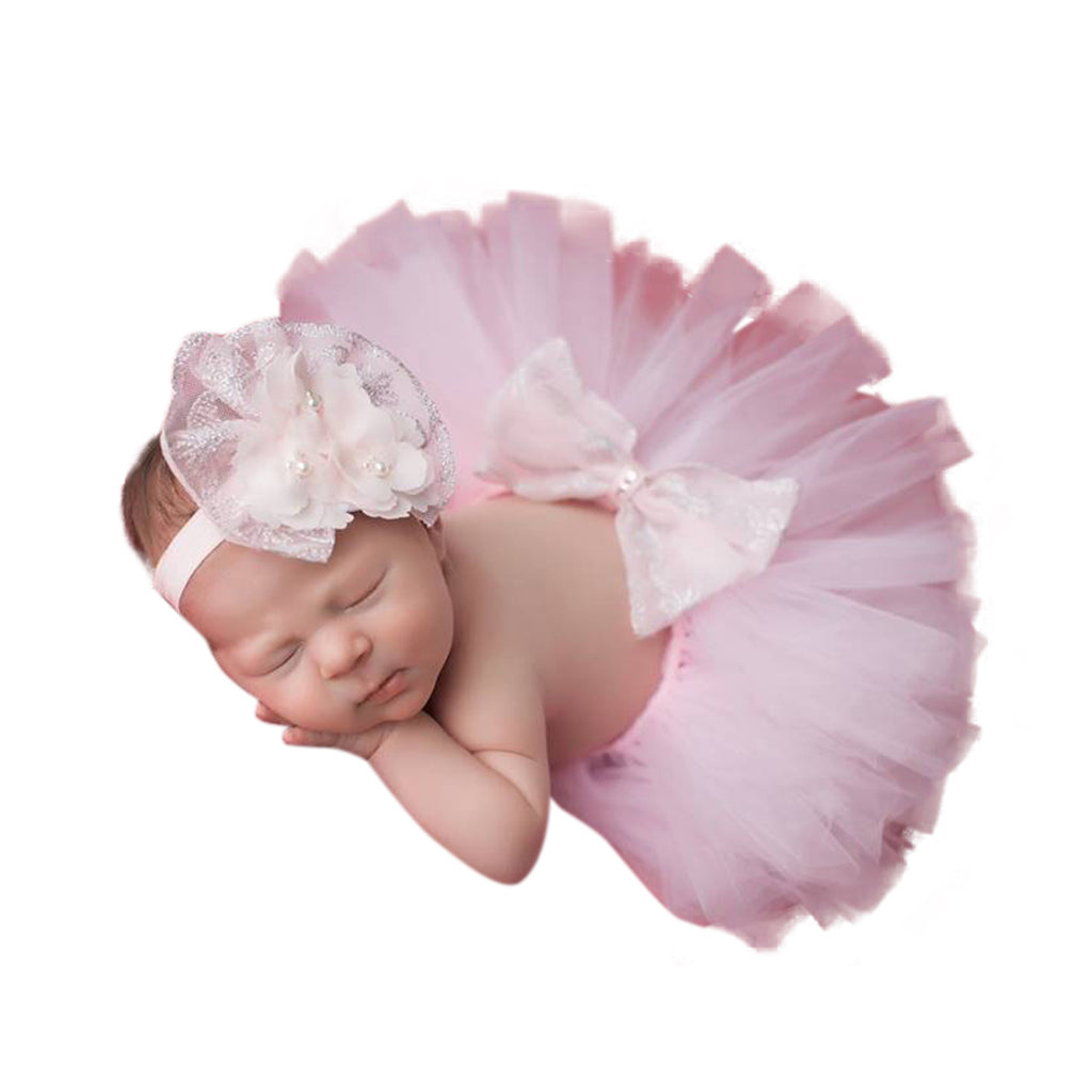 Pink Flower Tutu Set - Chic Crystals