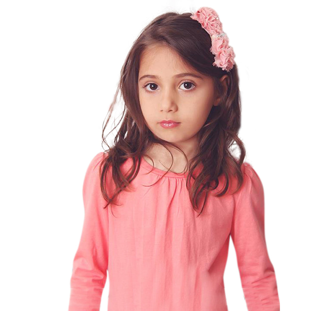 Peach Bow Hair Clip - Chic Crystals