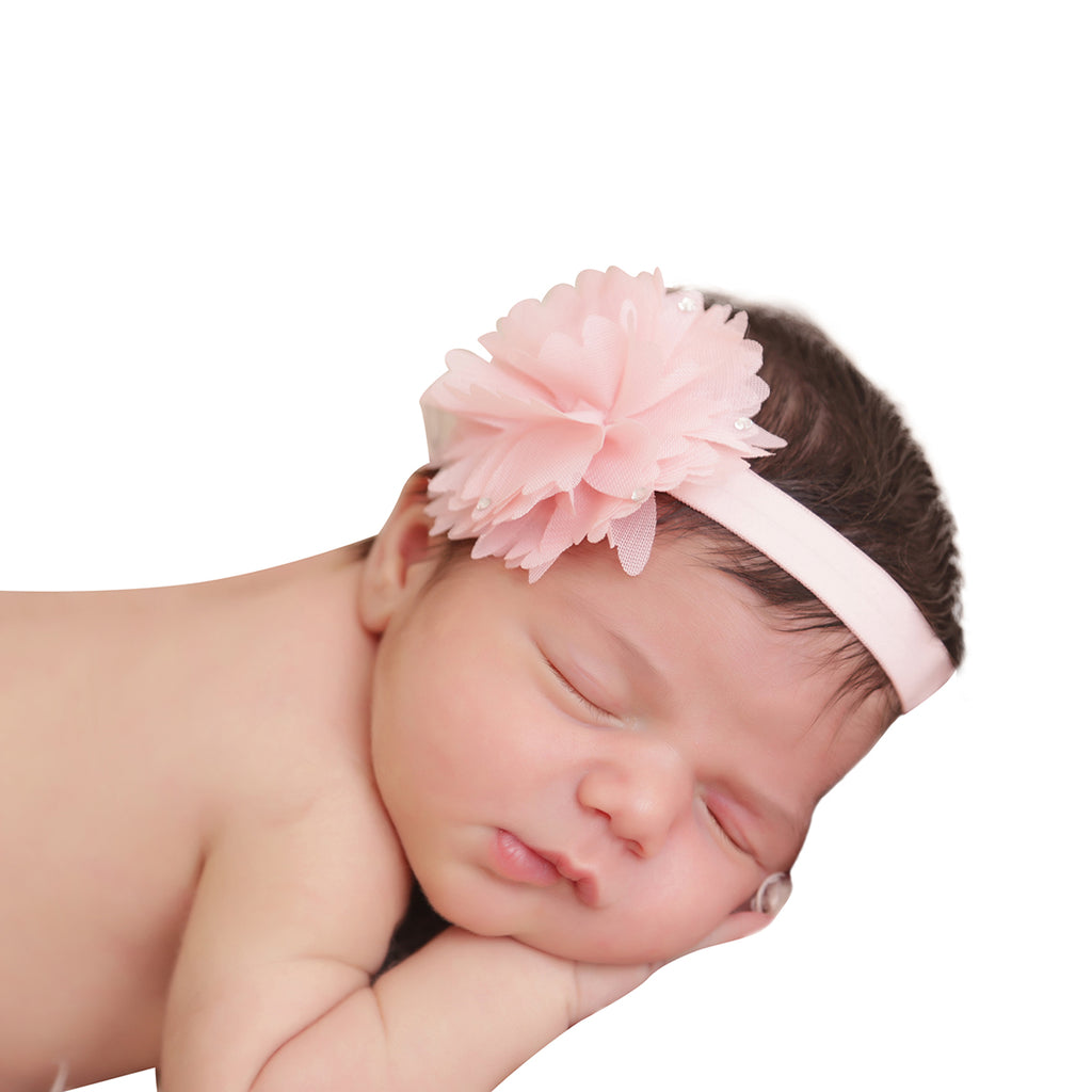 Fabric Flower Crystal Headband - Chic Crystals