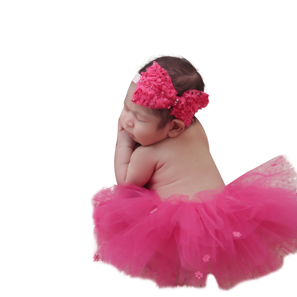 Fancy Bow Tutu Band Set - Chic Crystals