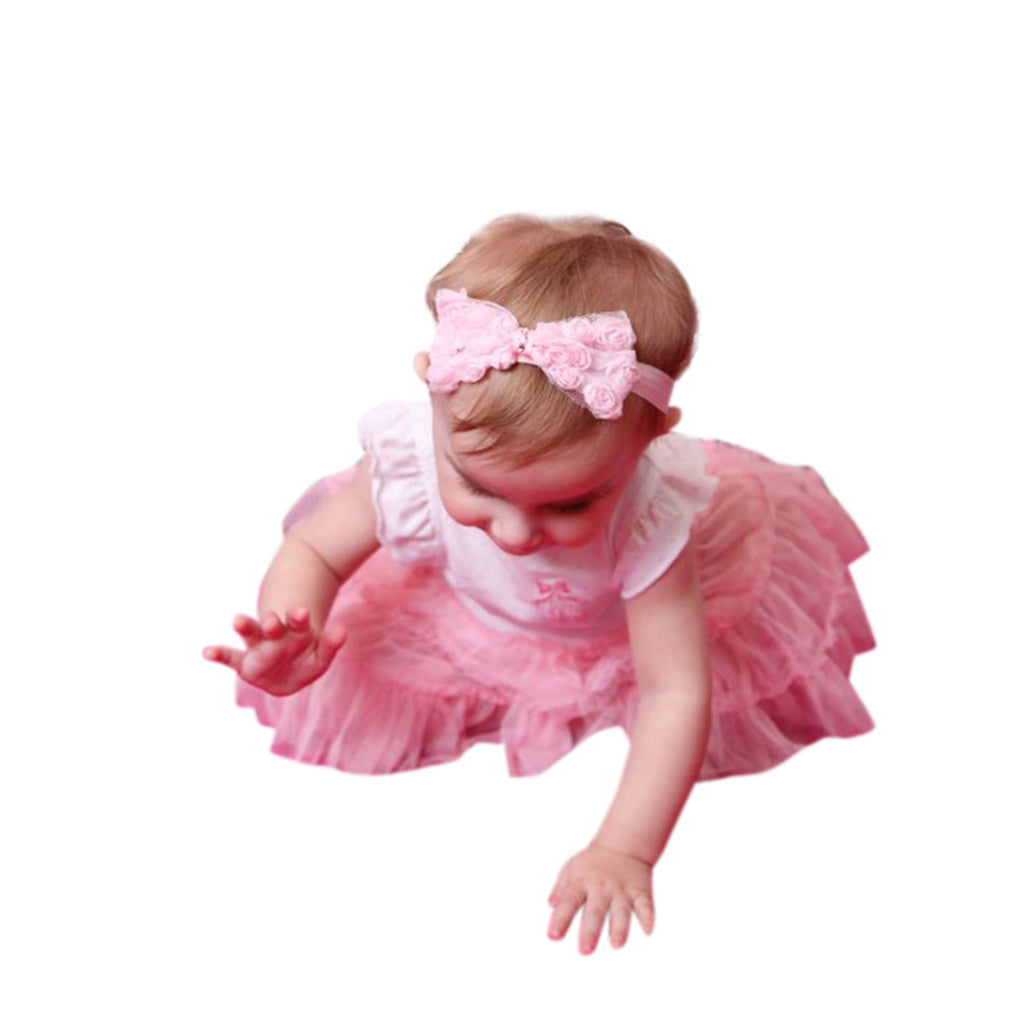 Rosette Bow Headband - Chic Crystals