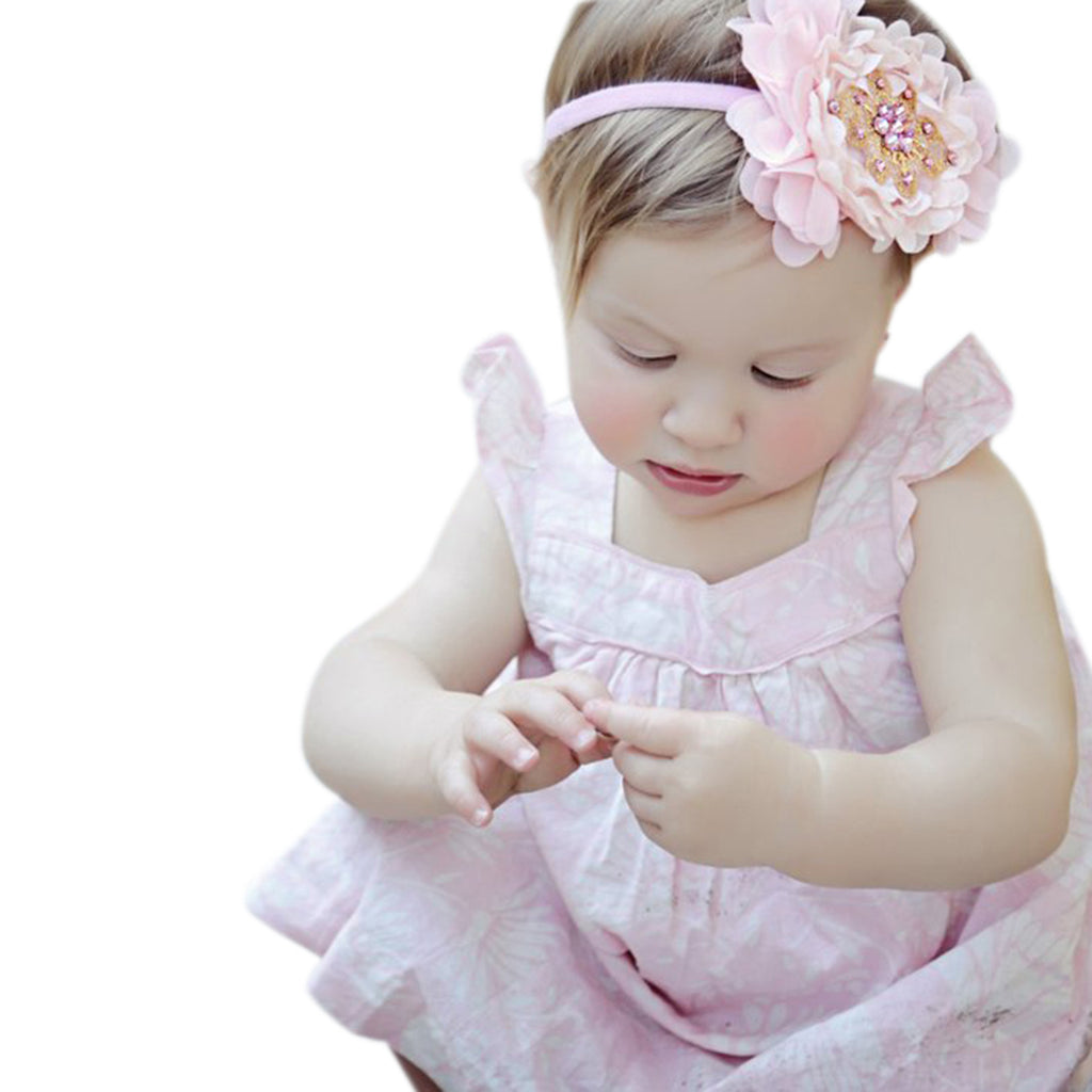 Floral Fabric Band - Chic Crystals