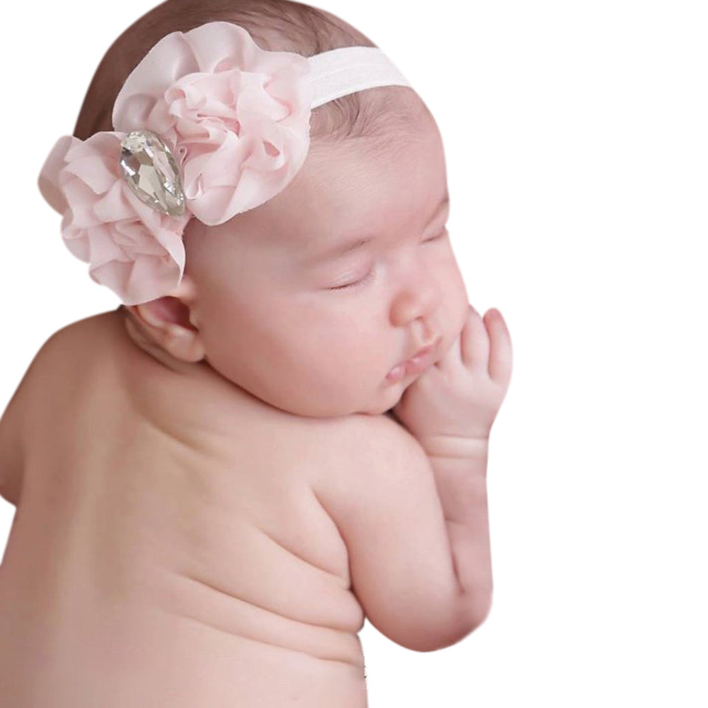 Ruffled Fabric Headband - Chic Crystals