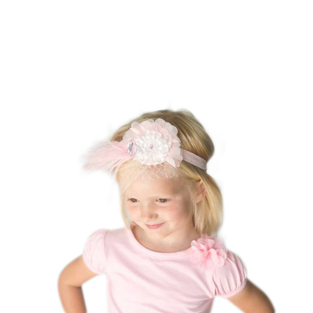 Feather Vail Headband - Chic Crystals