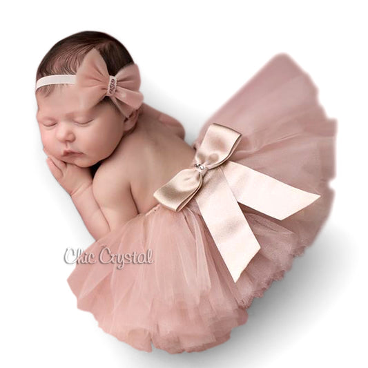 Nude Tutu Set - Chic Crystals