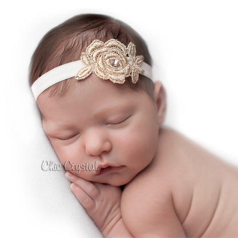 Rose Gold Headband - Chic Crystals