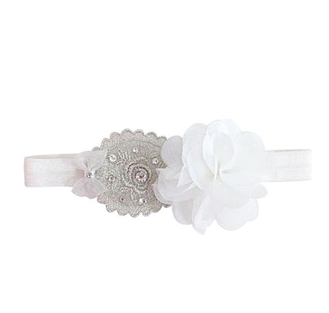 Lace Chiffon Band - Chic Crystals