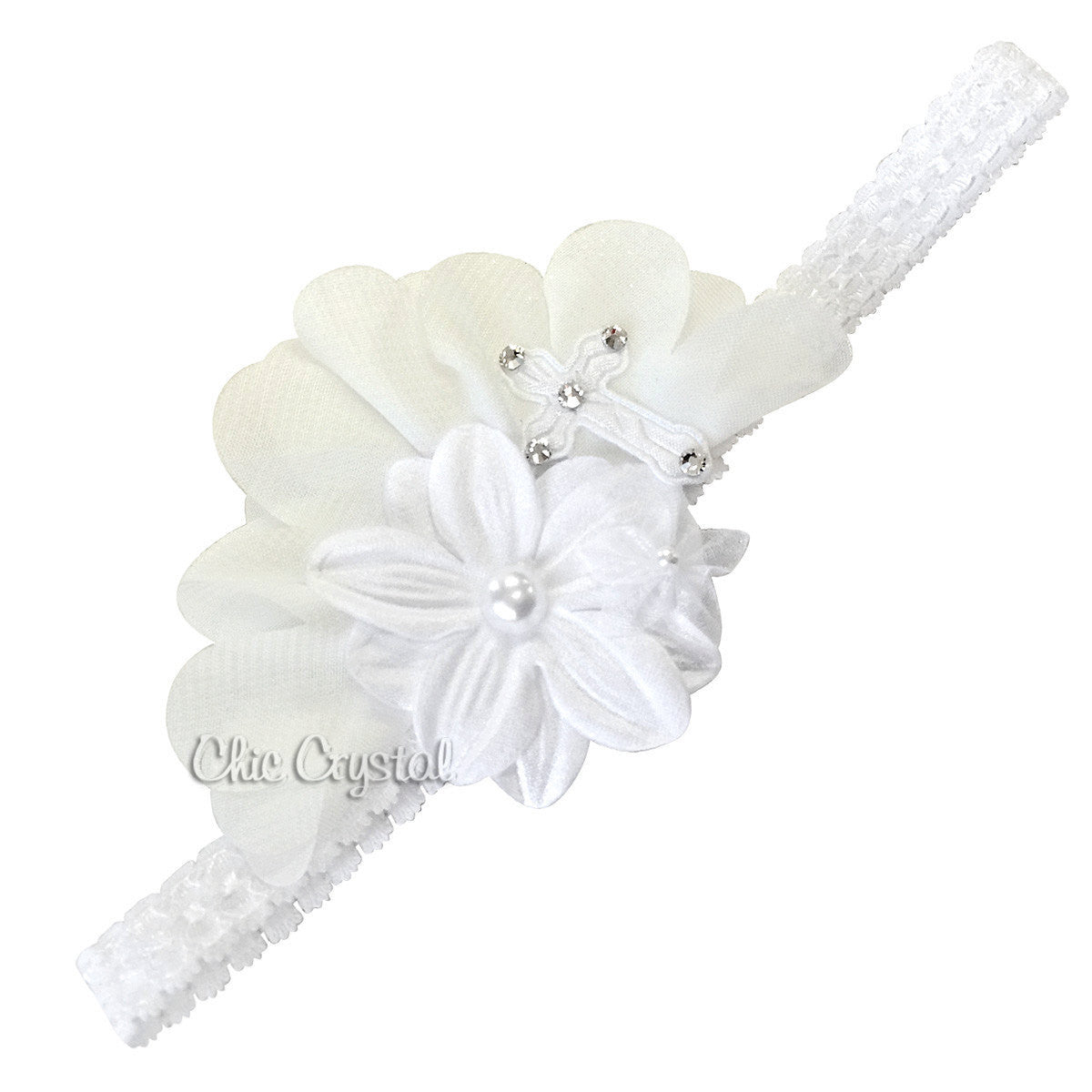 Christening Headband - Chic Crystals