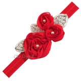 Shabby Flower Headband - Chic Crystals