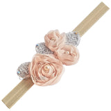 Shabby Flower Headband - Chic Crystals