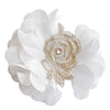 Rosette Chiffon Hair Clip - Chic Crystals