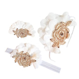 Rose Chiffon Headband - Chic Crystals