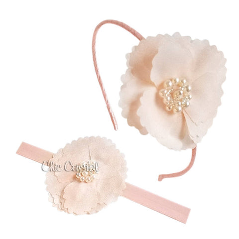 Peach Headband - Chic Crystals