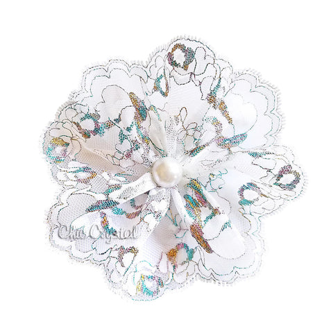 Lace Hair clip with Pearl - Chic Crystals