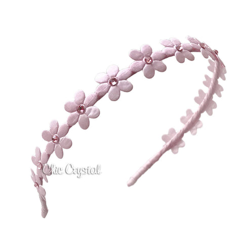 Flower Hard Headband - Chic Crystals