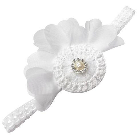 Chiffon Baby Headband - Chic Crystals