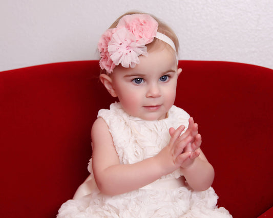 Peach Headband - Chic Crystals