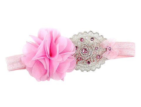 Pink Baby Headband - Chic Crystals