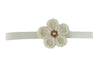 Ivory Flower Headband - Chic Crystals