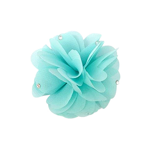 Pom Pom Hair Clip - Chic Crystals