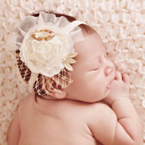 Gold Ivory Headband - Chic Crystals