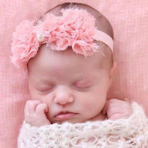 Peach Bow Headband - Chic Crystals
